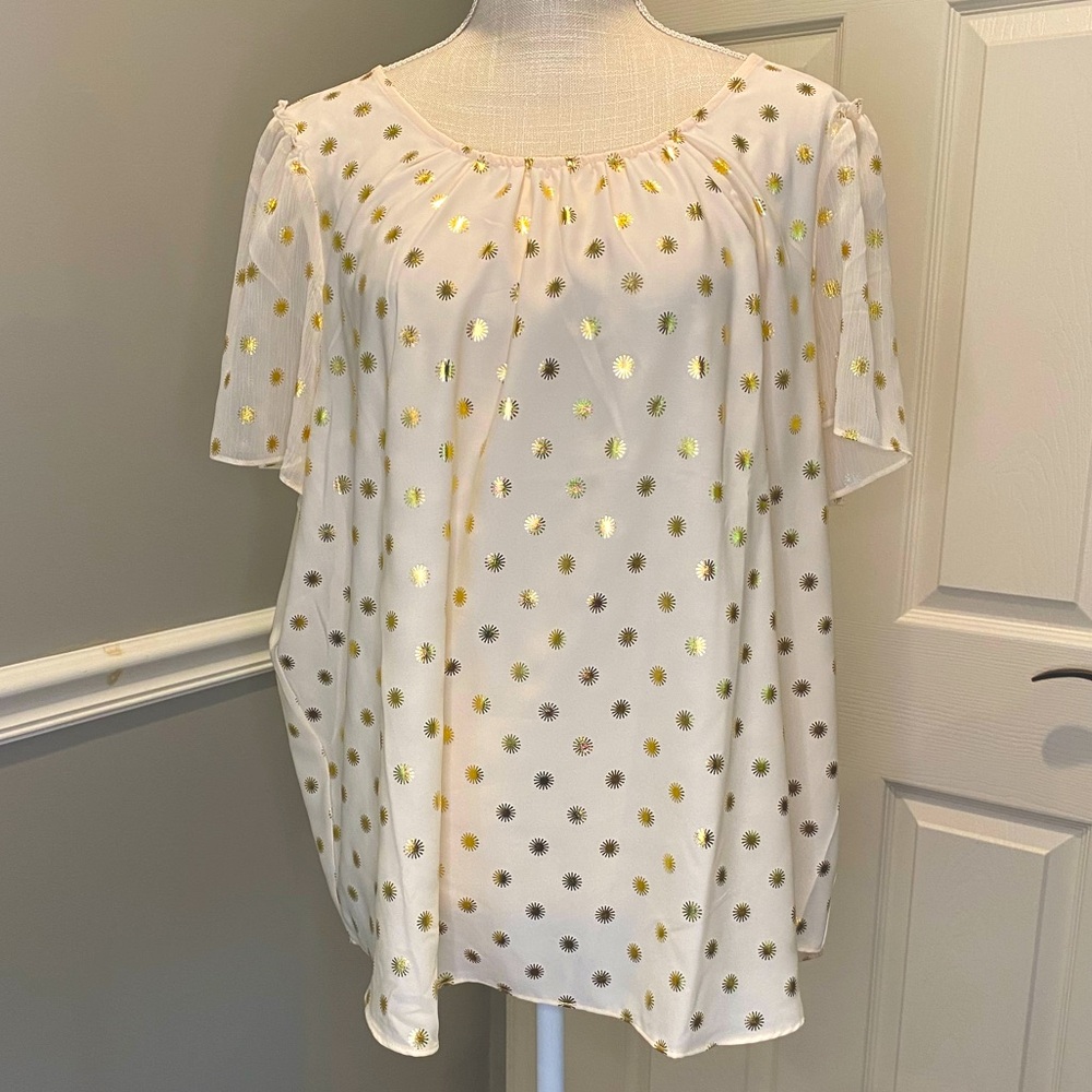 Lauren Conrad Gold Sun Flowy Blouse